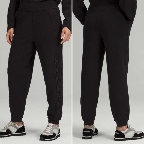 Lululemon Braided Detail High-Rise Jogger in Black Size 12 - Picture 1 of 8